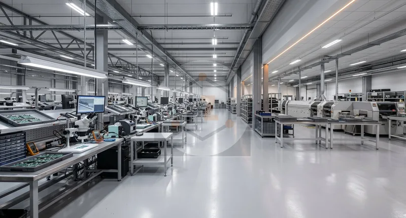 Anti-static ESD flooring in electronics assembly facility - reference application