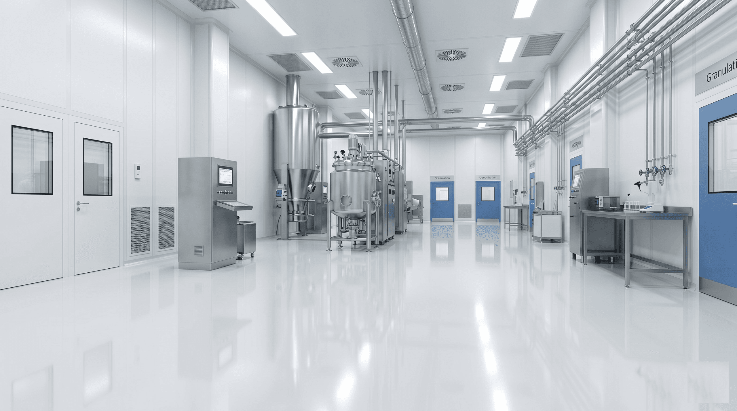 POLYZEN engineered seamless floor in a clean industrial facility
